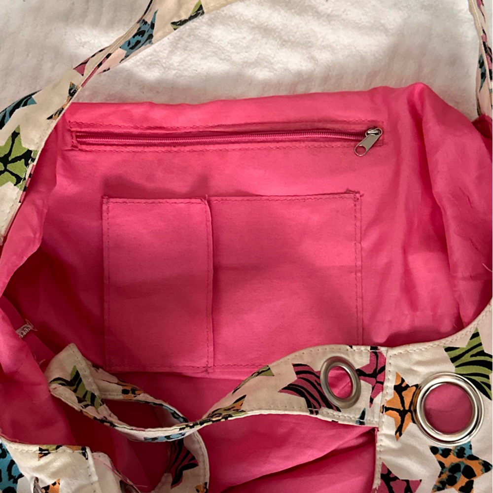 Multicolor Star Pattern Over The Shoulder Hobo Bag - image 2